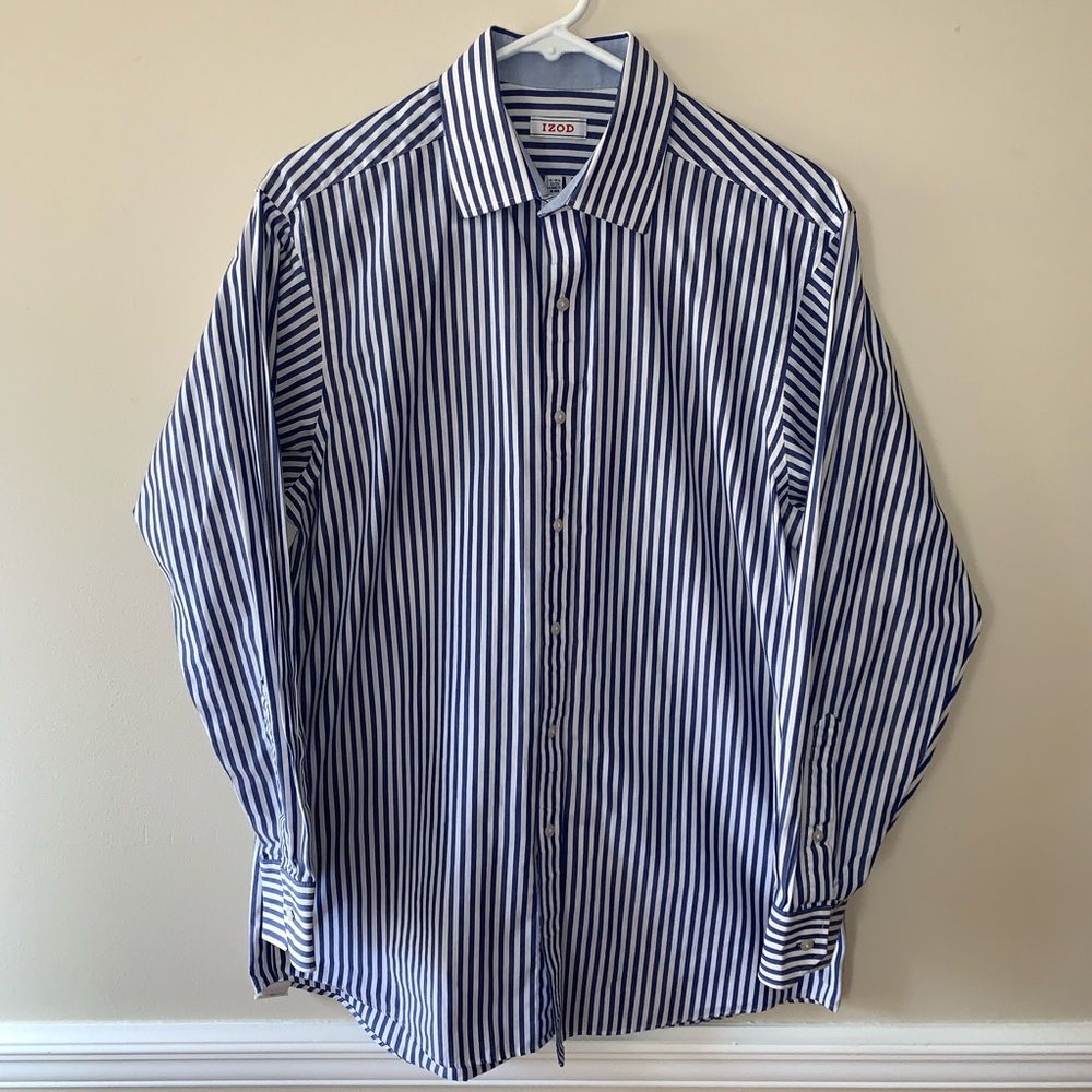 Izod Classic Fit Non-Iron Striped Dress Shirt